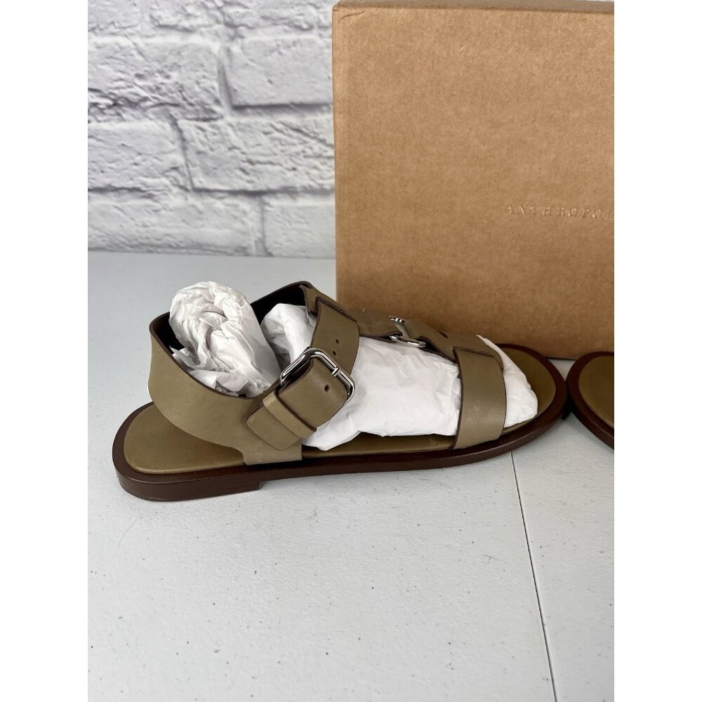 ANTHROPOLOGIE Women's Moss Leather Gladiator Ring Sandals EU 40/US 9-9.5 - Picture 6 of 7